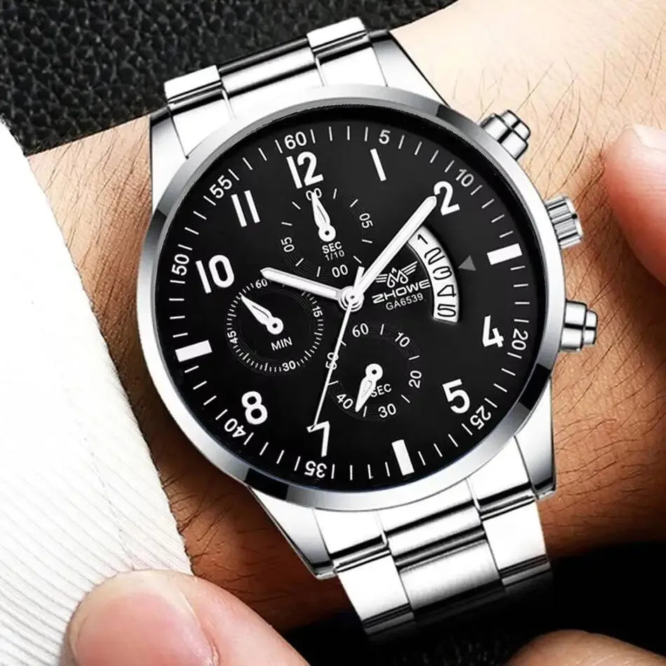 Luxury Men Calendar Quartz Watch Fashion Men's Business Watches Clock Reloj Hombre